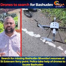 Drones are being used to search for missing Bashudev Bhandari at St Esteva,  ., ., ., #Goa #GoaNews #BashudevBhandari #Drones