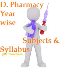 d pharmacy year wise subjects syllabus d pharma first