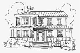 Related easy house drawings modern house drawings basic house drawings. Full House Coloring Pages Sketch Of Permanent House Hd Png Download Transparent Png Image Pngitem