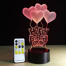 Roaming from one best gift shop near you to another, in search of something good will make you feel tired, anxious, and sometimes unsatisfied with the options available. Happy Birthday Gift 7 Colors Change Touch Remote Control Led Night Lamp Acrylic Panel 3d Illusion Love Heart Table Light Gifts Night Lights Aliexpress