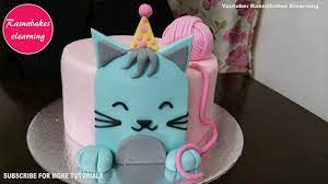 Too many cats might not look good on a cake but a cat. Cat Kitten Birthday Cake Design Ideas Decorating Tutorial Video At Home Youtube