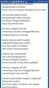 Wan razisamy maafkan aku sayang lirik. Lirik Lagu Aku Sayang Banget Sama Kamu Brainly Co Id