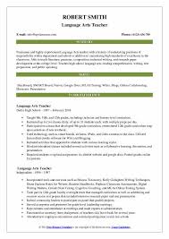arts teacher resume samples qwikresume