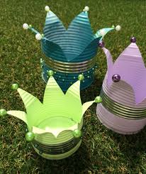 Kronen Aus Konservendosen Krone Basteln Blechdosen Basteln Mit Dosen