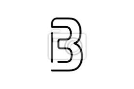 Branding identity corporate vector logo b design. B Letter Word Logo Design B Alphabet Initial Vector Wandposter Poster Vorlage Logo Logo Myloview De