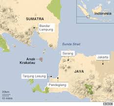 Where the interplate thrust intersects the sea floor is marked by the sunda trench that can traced along an arc from burma in the north to java in the south. Indonesia Tsunami Kills Hundreds After Krakatau Eruption Bbc News