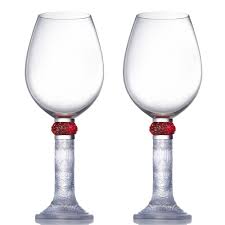 Wine Goblet Bordeaux Glass Moon Shadows Set Of 2 Clear In 2020 Wine Goblets Shadow Set Bordeaux Wine