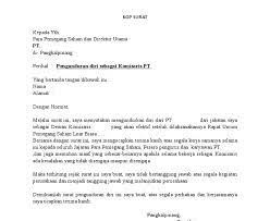 Contoh surat pengunduran diri kerja dari perusahaan, organisasi, jabatan guru, pabrik, karyawan. 16 Contoh Surat Pengunduran Diri Dari Jabatan Komisaris