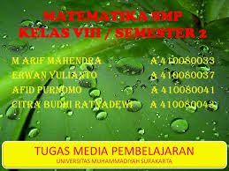 Viii / 2 (genap) : Bahan Ajar Matematika Smp Kelas 8 Semester 2 Tutorial Lif Co Id