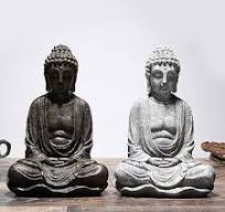 Amazon.com: Flying Spoon Estatua de Buda sentado meditando ...