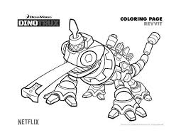 Free Printable Dinotrux Revvit Coloring Page Coloring Pages Printable Coloring Pages Truck Coloring Pages