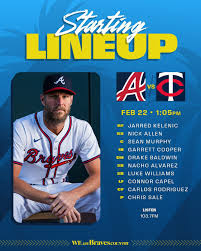 Today's #Springtraining game 1 lineup. Via AtlantaBraves
