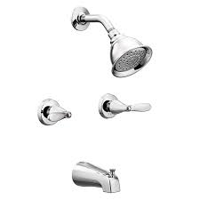 Refresh your home with style. Moen Adler Chrome 2 Handle Bathtub And Shower Faucet With Valve In The Shower Faucets Department At Lowes Com