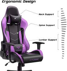 Maybe you would like to learn more about one of these? Buy Vitesse Gaming Chair Sillas Gaming Ergonomic Computer Desk Chair Racing Style Comfortable Chair High Back Swivel Executive Leather Chair With Lumbar Support And Headrest Purple Online In Hong Kong B08b3x2ty2