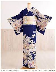 楽天市場 訪問着 レンタル hw1286 七五三 結婚式 ジャパンスタイル 紺色に繚彩慶華 着物レンタル 付け下げ 訪問着 フルセット 着物 レンタル 訪問着 お宮参り 753 卒業式 卒園式 入学式 ママ 母親 母 貸衣装 往復送料無料