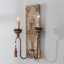 Zeugma import home furnishing and lighting stands out in our industry. Country Candlestick Wall Sconce 2 Bulbs Wooden Wall Light Fixture In Distressed White Beautifulhalo Com
