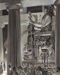 Artist's reconstruction of the statue of zeus at olympia. Statue Of Zeus At Olympia Painting By Peter Jackson