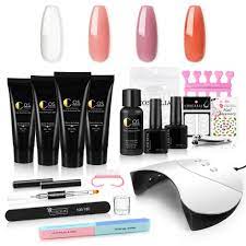 Satz xl kit uv lampe schellack nagel deko nasen piercing lack pads aufkleber set. 4 Tube Gelnagel Mit 36w Uv Lampe Poly Nail Kaufland De