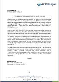 Pemotongan bekalan air ini akan menjejaskan lebih kurang 577 kawasan di daerah klang/shah alam, petaling, gombak, kuala lumpur, kuala langat, dan kuala selangor. Air Selangor On Twitter Siaran Media Pencemaran Di Sungai Semenyih Masih Dikesan