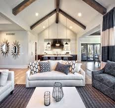 Open Floor Plan With Tall Ceilings Vaulted Ceilings With Beams Vaulted Ceiling Living Room Vaulted Living Rooms Beams Living Room