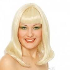 Peluca larga amarilla. Disfraces baratos online