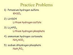 What are hydrogen sulfide and sulfate? Almost Done Naming Gasses Acid Salts And Hydrates Ppt Download
