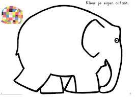 Pin Van Pit Groeihuis Op Kleurplaten Olifant Template Olifant Thema Olifant
