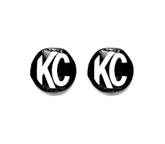 Kc Hilites 5100 6 Soft Round Cover In White Block Kc On Black Quadratec