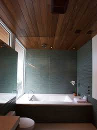 Bathroom ceilings don't have to be ugly and monotonous. Stylish Decors Featuring Warm Rustic Beautiful Wood Ceilings Modern Bathroom Modern Bathroom Design Bathroom Ceiling