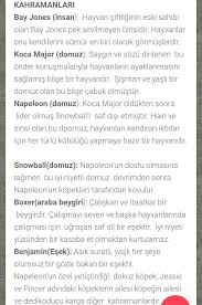 Hayvan Ciftligi Ndeki Karakterleri Ve Hayvanlarin Isimlerini Ve Ozelliklerini Yazar Misiniz Eodev Com