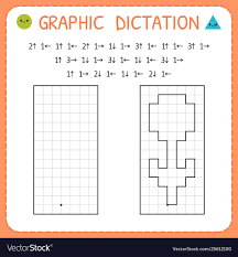 Graphic Dictation Flower Kindergarten Royalty Free Vector Aff Flower Pattern Worksheets For Kindergarten Educational Games Kindergarten Teaching Coding