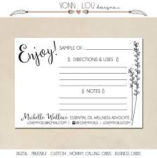 Printable Essential Oil Sample Cards Hand Illustrated Design Etsy Essential Oil Samples Essential Oils Business Essential Oils