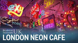 London Cafe That Collects Neon Signs From Famous Films Youtube