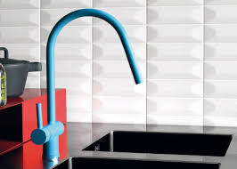 red kitchen faucet by zucchetti