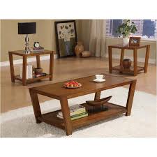 Both wooden coffee table and end table boast a versatile espresso finish and a lower shelf offers display space. Rectangular Wood Coffee Table And End Table Set Wholesale Furniture Brokers Canada