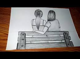 Bff drawings pencil art drawings art drawings sketches cute best friend drawings best friend sketches drawing faces art illustrations easy drawings of animals drawings of love. Simple And Easy Pencil Drawing Of A Best Friend Youtube
