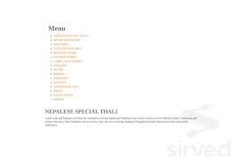 Himalayan Kitchen Menu In Santa Barbara California Usa