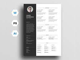 Go ahead and download now for free! Free Minimal Photo Job Resume Cv Template In Photoshop Psd Illustra Creativebooster