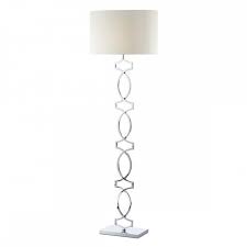 Clean and sleek, the tarim metal desk lamp is a smart blend of vivid black metal, timeless design and some industrial charm. Contemporary Polished Chrome Floor Lamp With Cream Shade Class 2