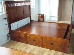 The entire bed is constructed with mortise and tenon joinery (super. New Platform Style Bed With Mission Headboard Available In King Queen Full And Twin Size Your Diy Storage Bed Diy Storage Under Bed Mission Style Furniture