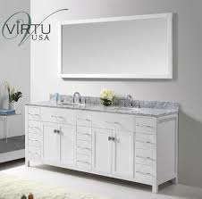 Instead of having the two sinks placed at equal distances from the edges. Virtu Usa Caroline Parkway 78 Bathroom Vanity White Finish White Vanity Bathroom Buy Bathroom Vanity Double Sink Vanity