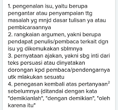 Check spelling or type a new query. Sebut Dan Jelaskan Struktur Teks Persuasi Brainly Co Id