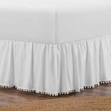 Check out our white twin bedskirt selection for the very best in unique or custom, handmade pieces from our bedding shops. Belles Whistles Pom Pom Trim Twin Bed Skirt White Target