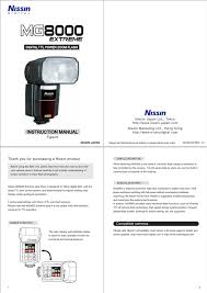 Nissin Mg8000 Users Manual Manualzz Com