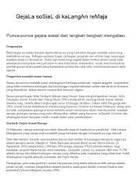 Perlembagaan malaysia, dikenali juga sebagai perlembagaan persekutuan mengandungi 183 perlembagaan berkenaan berkuatkuasa sejurus selepas kemerdekaan pada 31 ogos 1957. Punca Punca Gejala Sosial Dan Langkah Langkah Mengatasi