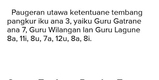 Tembang pangkur kang katulis ing duwur iki duweni paugeran: Sapupuhe Tembang Pangkur Iku Dumadi Saka Pada Brainly Co Id