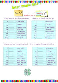 Have Got Possession Grammar Lessons Learn English Teaching