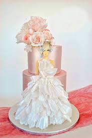 24 Stunning Wedding Dress Cakes For Your Bridal Shower Wedding Dress Cake Dress Cake Beautiful Cake Designs