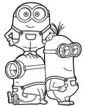 Minions cute bob coloring page to print or download and color. Minions Coloring Pages To Print Topcoloringpages Net