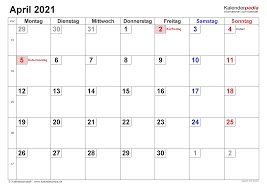 Lunar calendar for april 2021. Kalender April 2021 Als Word Vorlagen
